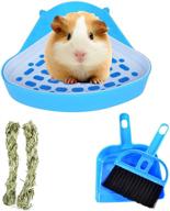 🐰 premium triangle potty trainer corner bunny toilet - blue | ideal for rabbit, guinea pig, hamster, ferret, chinchilla, small pets logo