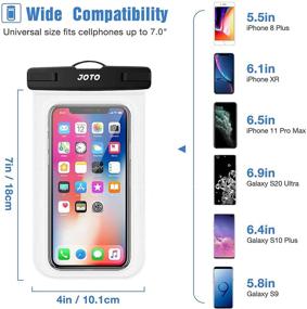 img 3 attached to JOTO Universal Waterproof Pouch: IPX8 Waterproof Cellphone Dry Bag for iPhone 13 Pro Max, Galaxy S20 Ultra - 2 Pack, Clear