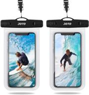 joto universal waterproof pouch: ipx8 waterproof cellphone dry bag for iphone 13 pro max, galaxy s20 ultra - 2 pack, clear logo