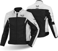 wd motorsports vegas i textile motorcycle jacket waterproof jacket all season (grey logo