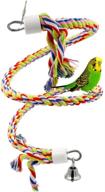 🐦 rusee bungee bird toy for small or medium-sized parrots - pure natural colors, bead cage chewing toy logo