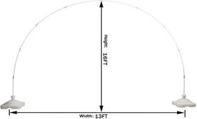 img 1 attached to 🎈 Набор для стендов для дуги из шаров Amon Tech высотой 13 футов - большие пластиковые стенды для колонн из шаров с тяжелыми основаниями, штангами, кольцом для дуги из шаров - идеально подходит для дня рождения, свадьбы, мероприятий, украшения вечеринок - шириной 16 футов