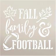 🏈 fall family football stencil by studior12 - wood signs, word art reusable - mancave sports room décor - painting chalk mixed media - diy home, choose size (12"x12") logo