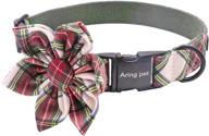 🌸 aring pet dog collar with flower, detachable flower, cute adjustable collar for small medium large dogs. logo