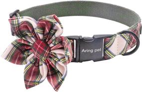img 4 attached to 🌸 ARING PET Dog Collar with Flower, Detachable Flower, Cute Adjustable Collar for Small Medium Large Dogs.