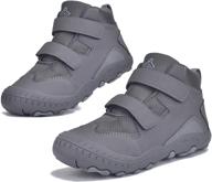 jackshibo dark gray boys' outdoor sneakers - trekking resistant shoes logo