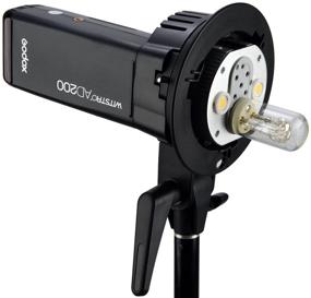 img 1 attached to 📸 Godox AD200 AD-B2 Bowens Mount Double Tubes Light Head Bracket Review: Achieve 400W Power Output with AD200 Pro AD200 Dual Power Flash Portable Flash
