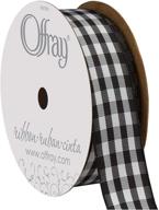offray taffeta gingham ribbon 8 inch logo