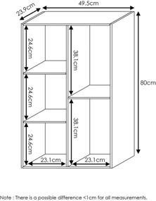 img 3 attached to Полочка Furinno 5-Cube с возможностью разворота, белого и розового цвета, модель 11069WH/PI