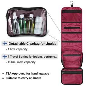 img 3 attached to 🧴 TRAVANDO Hanging Toiletry Bottles: Travel-Friendly, TSA Approved!