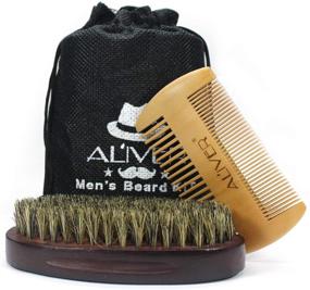 img 3 attached to 🧔 Men's Beard Grooming Kit - Complete Beard Care Set with 100% Stainless Japanese Scissors, Mustache and Beard Balm, Growth Beard Oil, Beard Brush, and Z Shaped Comb - Professional Barber Kit Gift Set