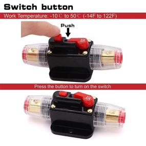 img 1 attached to 🔌 PowMr 2 PCS 30A Audio Inline Circuit Breaker Reset Fuse 12V-24V DC - Reliable Car Audio and Solar Inverter System Protection