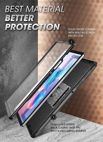 img 3 attached to 📱 SUPCASE UB Pro Series Protective Case for Galaxy Tab S6 (10.5 Inch) with Built-in Screen Protector, Rugged Kickstand & Full-Body Protection - 2019 Release (Black)