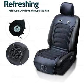 img 2 attached to 🚗 Stay Cool and Comfortable on the Road with Zone Tech Cooling Car Seat Cushion -Black 12V Automotive Massager Cooling Seat Cooler Pad. Beat the Heat with Air Conditioned Seat Cover for Summer Road Trips in Cars, Trucks, SUVs!