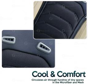 img 3 attached to 🚗 Stay Cool and Comfortable on the Road with Zone Tech Cooling Car Seat Cushion -Black 12V Automotive Massager Cooling Seat Cooler Pad. Beat the Heat with Air Conditioned Seat Cover for Summer Road Trips in Cars, Trucks, SUVs!