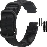 🕰️ zeit diktator garmin forerunner band - nylon smart watch replacement band for 220/230/235/620/630/735xt/235 lite - optional colors (black) logo