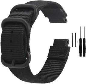 img 4 attached to 🕰️ Zeit Diktator Garmin Forerunner Band - Nylon Smart Watch Replacement Band for 220/230/235/620/630/735XT/235 Lite - Optional Colors (Black)