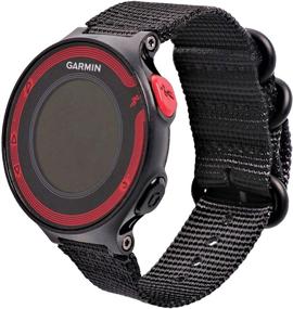 img 3 attached to 🕰️ Zeit Diktator Garmin Forerunner Band - Nylon Smart Watch Replacement Band for 220/230/235/620/630/735XT/235 Lite - Optional Colors (Black)