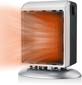 img 4 attached to 🔥 Portable Space Heater: Personal Desk Heater with Adjustable Thermostat and Tip Over Protection | Small Space Heater with 2 Heat Modes | Quick Heat up for Office, Home, Bedroom Indoor Use | Electric Mini Heater