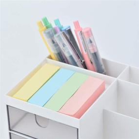 img 2 attached to 🗄️ Efficiently Organize Your Workspace with Citmage Desk Organizer Caddy - 12 Compartment Office Drawer Organizer and Desktop Stationery Storage Box (White)