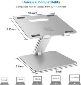 img 3 attached to 💻 B-Land Laptop Stand: Ergonomic Adjustable Aluminum Holder for MacBook, Dell XPS, Samsung, and More – Compatible with Laptops 10-17 inches