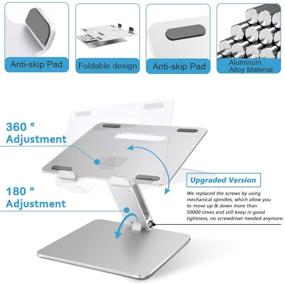 img 2 attached to 💻 B-Land Laptop Stand: Ergonomic Adjustable Aluminum Holder for MacBook, Dell XPS, Samsung, and More – Compatible with Laptops 10-17 inches