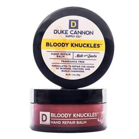 img 4 attached to Duke Cannon Supply Co. Bloody Knuckles Hand Repair Balm - Увлажняющий крем для рук в путешествии (вес нетто 1.4 унции)