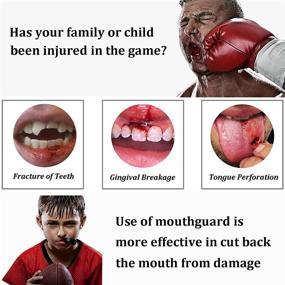 img 2 attached to Protect Your Youth Athletes with Mengdger Youth Mouth Guard - Football, MMA, Boxing, Rugby, and More - 3 Pack