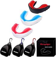 protect your youth athletes with mengdger youth mouth guard - football, mma, boxing, rugby, and more - 3 pack logo