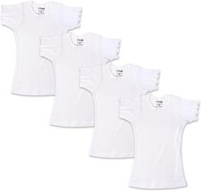 img 4 attached to 👕 Enhance Your Wardrobe with Twinkle Dreams Youth Undershirts: 4-Pack Crewneck Short Sleeve Cotton Tee Shirt with Ribbon