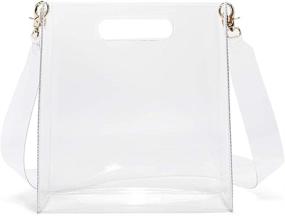 img 4 attached to 👜 Medium Women's Tiwougel Transparent Waterproof Crossbody Handbag - Handbags & Wallets