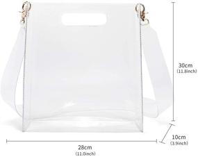 img 3 attached to 👜 Medium Women's Tiwougel Transparent Waterproof Crossbody Handbag - Handbags & Wallets