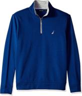 👕 nautica men's solid quarter-zip fleece sweatshirt логотип