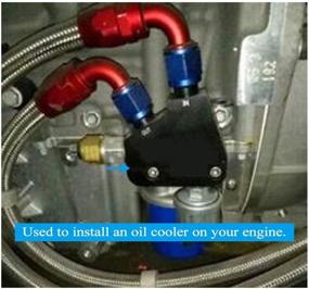 img 1 attached to Engine Oil Cooler Adapter Kit