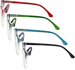 img 3 attached to Eyekepper 4-pack Round Reading Glasses with Blue Light Blocking for Women (+2.00) - Enhance Your SEO