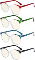 eyekepper 4-pack round reading glasses with blue light blocking for women (+2.00) - enhance your seo logo