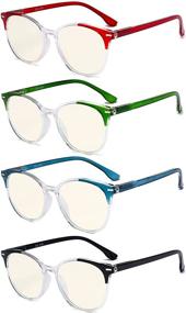 img 4 attached to Eyekepper 4-pack Round Reading Glasses with Blue Light Blocking for Women (+2.00) - Enhance Your SEO