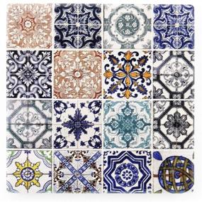 img 1 attached to 🏞️ Набор подставок для стаканов Thirstystone Lisbon Tiles