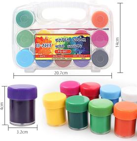 img 3 attached to Watercolor Set Kids Professional Supplies Portable