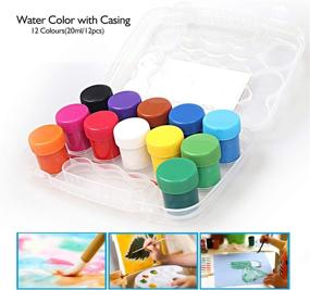 img 1 attached to Watercolor Set Kids Professional Supplies Portable