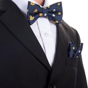 img 3 attached to 🦆 Stylish Canacana Rubber Duck Pre-tied Bow Tie Set with Stripes Pocket Square for Boys - A Perfect Blend of Charm and Convenience