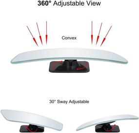 img 2 attached to 🔍 2-Pack Verivue Mirrors - Blind Spot Mirror for Car - Rectangle Shape - Universal Fit - HD - Stick on - Frameless - Convex - Wide Angle - Rear View Mirror