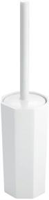 img 4 attached to 🚽 Efficient Bathroom Storage Solution: iDesign Matrix Toilet Bowl Brush and Holder - White