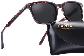 img 4 attached to Carfia Polarized Tortoise Sunglasses with Enhanced UV Protection