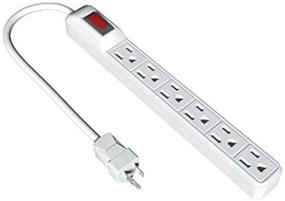 img 2 attached to Stanley 30006 PowerMax 6-Outlet Power Strip, 🔌 White: Reliable and Efficient Solution for Power Needs