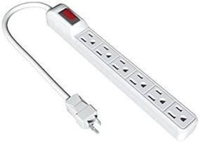 img 1 attached to Stanley 30006 PowerMax 6-Outlet Power Strip, 🔌 White: Reliable and Efficient Solution for Power Needs