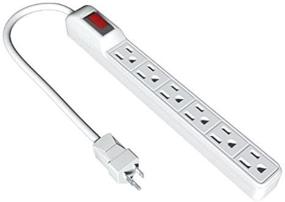 img 4 attached to Stanley 30006 PowerMax 6-Outlet Power Strip, 🔌 White: Reliable and Efficient Solution for Power Needs