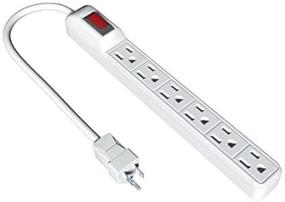 img 3 attached to Stanley 30006 PowerMax 6-Outlet Power Strip, 🔌 White: Reliable and Efficient Solution for Power Needs