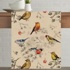 img 2 attached to Seliem Watercolor Bullfinch Yellowhammer Decorations