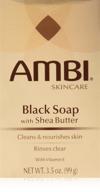 🧼 natural ambi skincare black soap with shea butter, 3.5 oz (pack of 2): deep cleansing & nourishing solution for healthy skin logo
